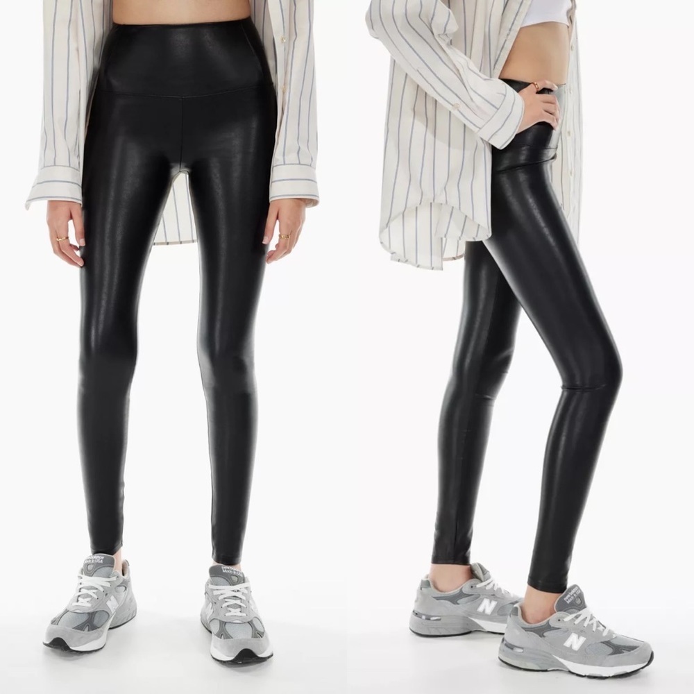 Aritzia Wilfred‎ Faux Leather Daria Leggings High Rise Stretch Vegan Japan Small
